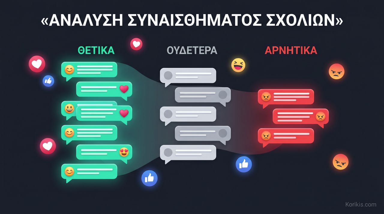 Ανάλυση συναισθήματος σχολίων — θετικά, ουδέτερα, αρνητικά