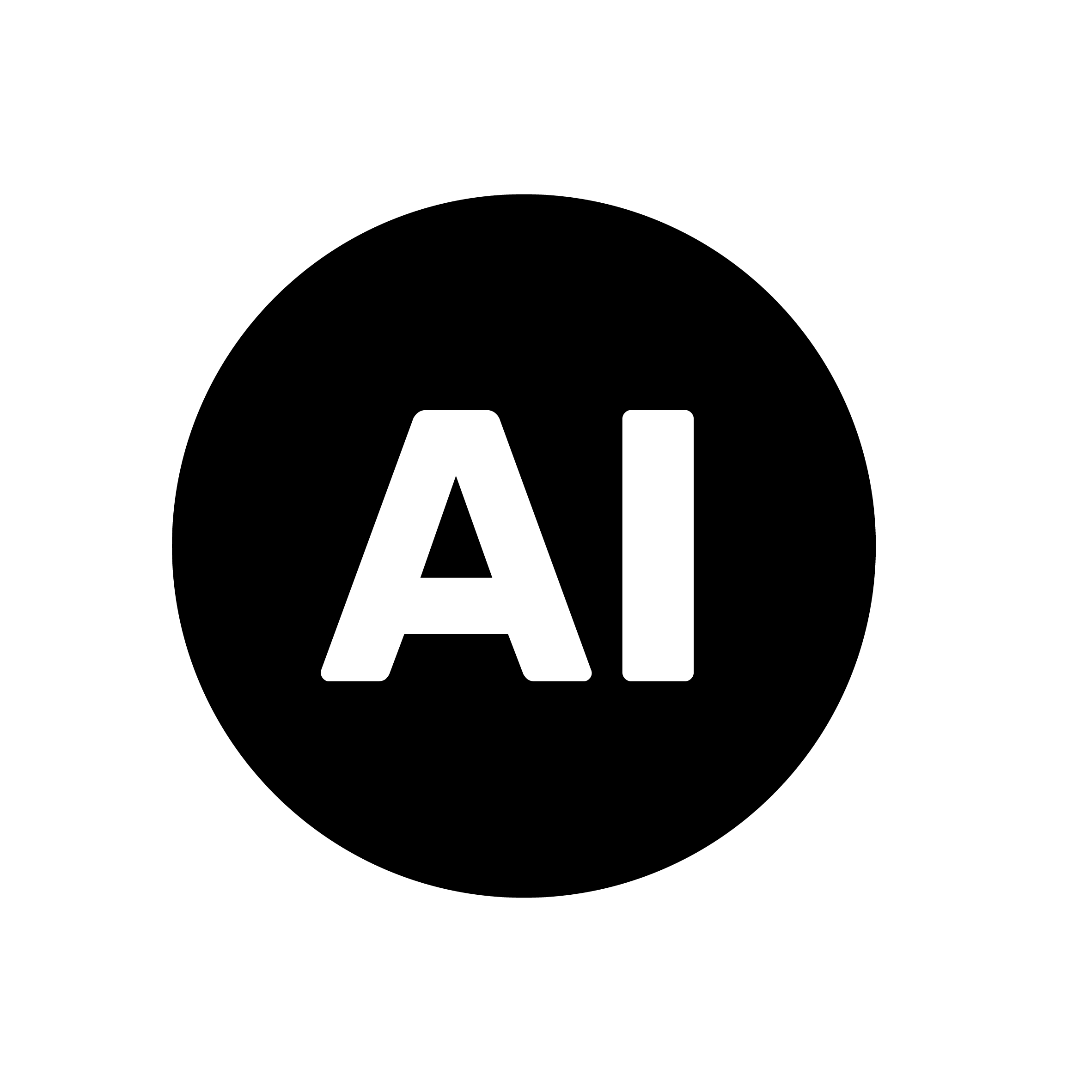 Επίσημο εικονίδιο ΕΕ «AI» σε μαύρο χρώμα