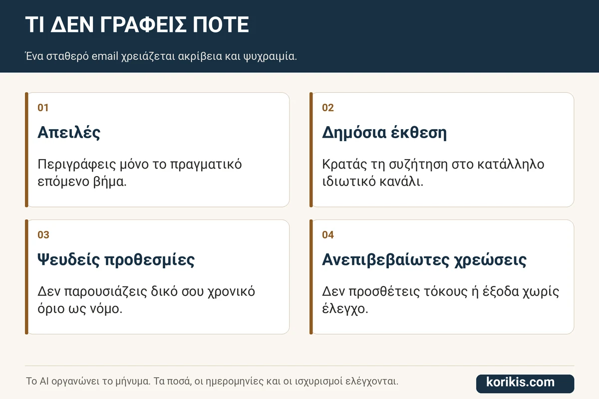 Τέσσερα στοιχεία που αποφεύγεις σε υπενθύμιση πληρωμής.