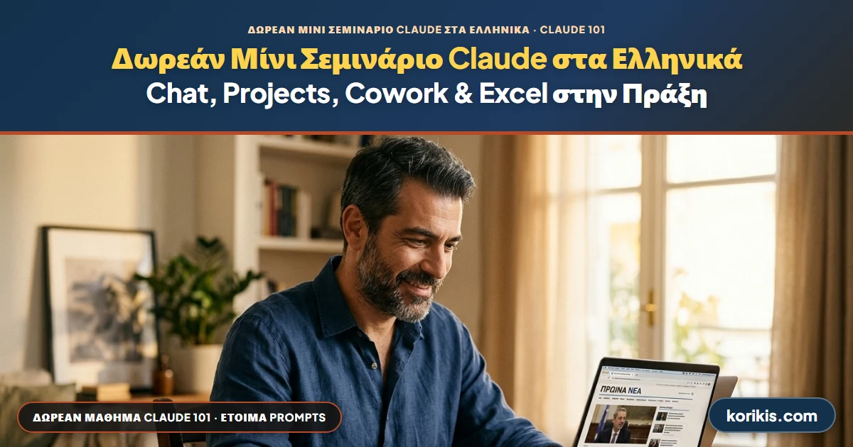 Δωρεάν Μίνι Σεμινάριο Claude στα Ελληνικά (Claude 101)