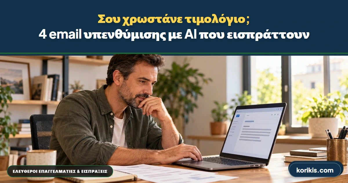 Σου χρωστάνε; 4 email υπενθύμισης με AI που εισπράττουν