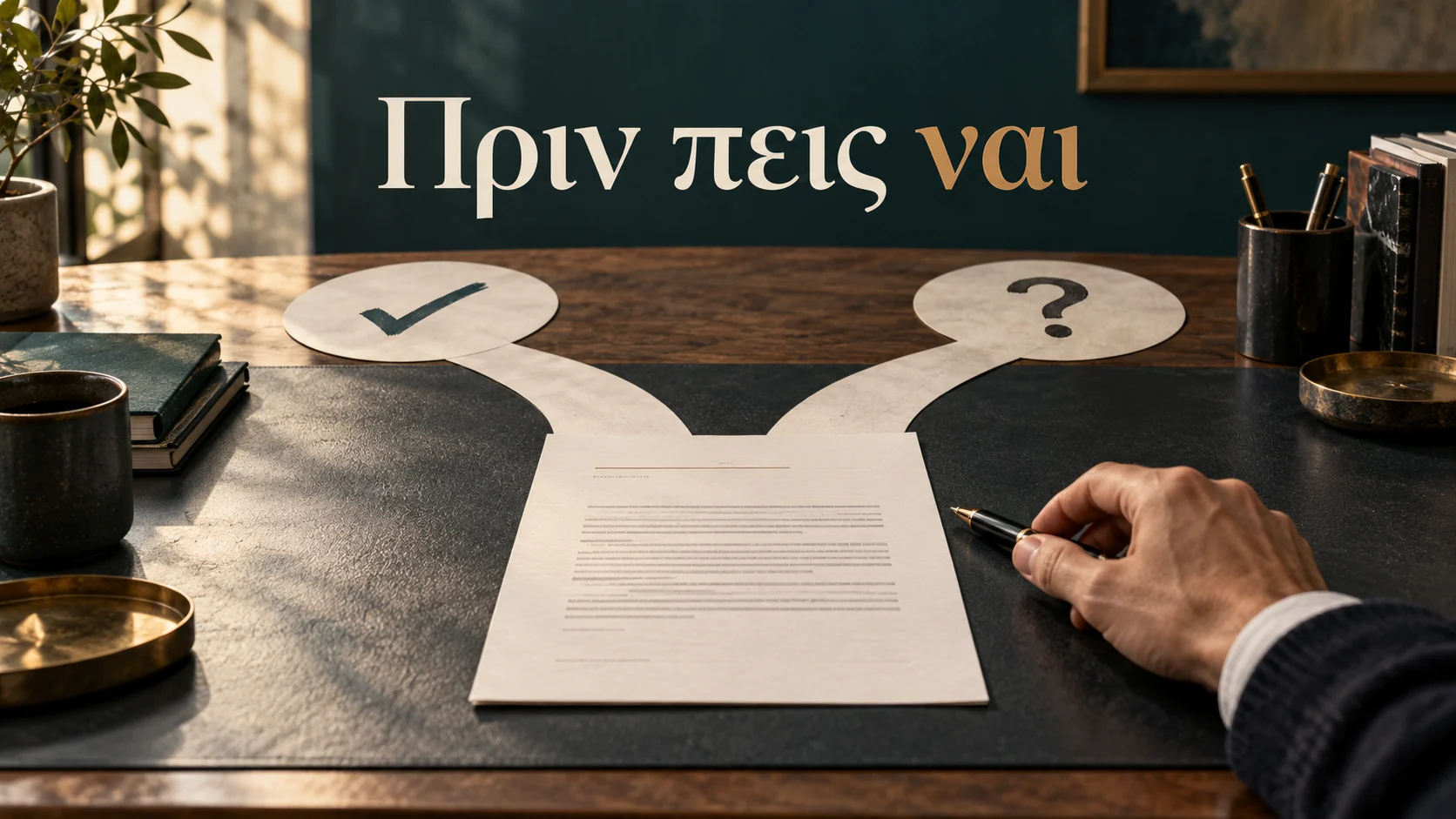 Μία επαγγελματική πρόταση και δύο πιθανές διαδρομές πριν από την απόφαση.